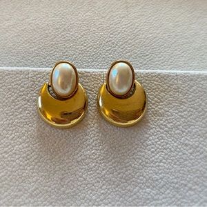 Vintage Faux Pearl Earrings by Monet